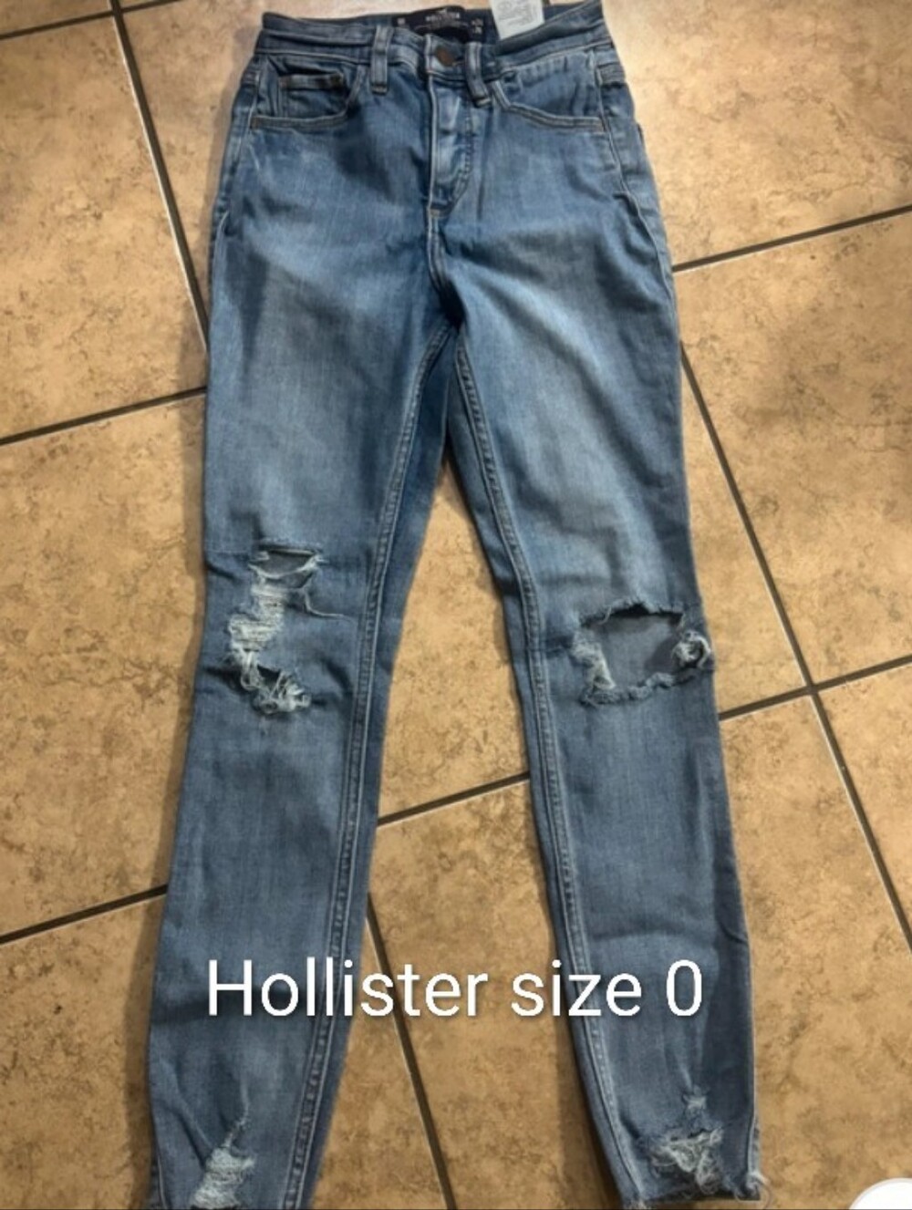 Hollister Light Blue Distressed Skinny Jeans